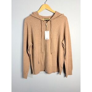 Quince Mongolian Cashmere Full-Zip Hoodie XL Teak NWT